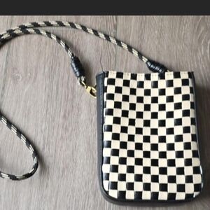 Universal Thread Retro Edgy Black Cream Checkered Crossbody Bag Street Wear